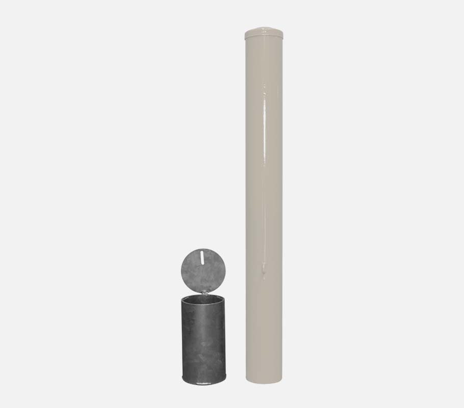 Surface Mount White Safety Bollards