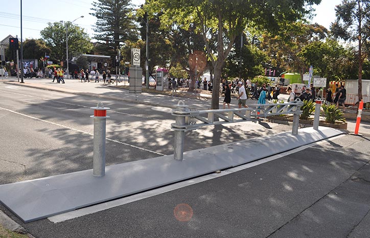 Saferoads Portable Bollard at Frankston Christmas Festival of Lights