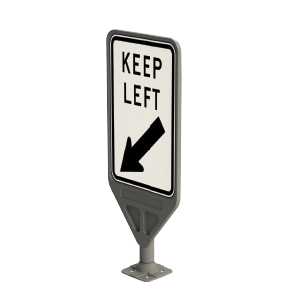 Flexible Keep Left Kangou Signs Installation