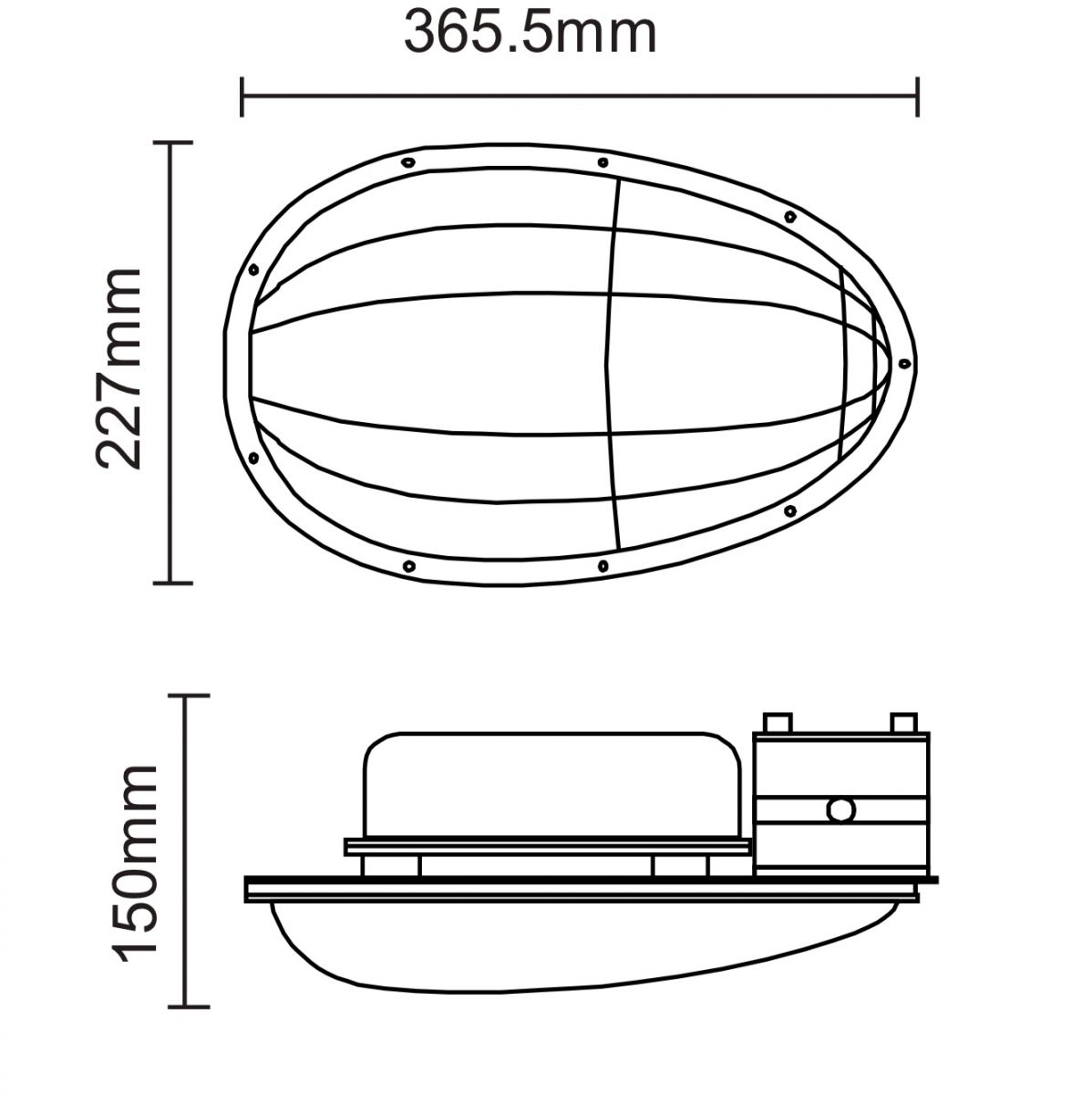 Solar Lights Pole technical drawing