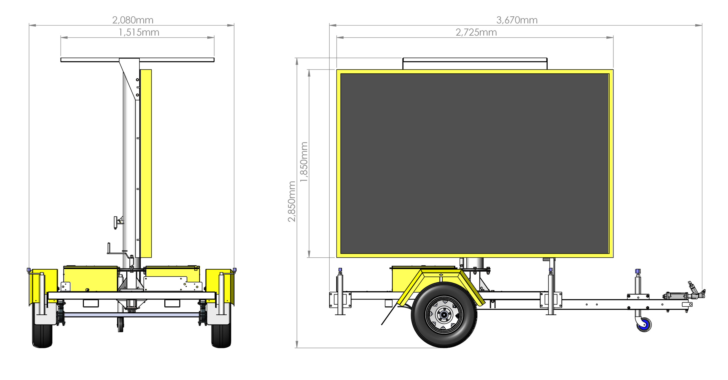 Zone Essential Variable Message Trailer