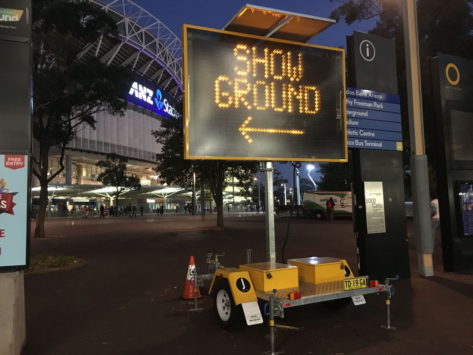 Saferoads VMS Boards at Sydney Olympic Park