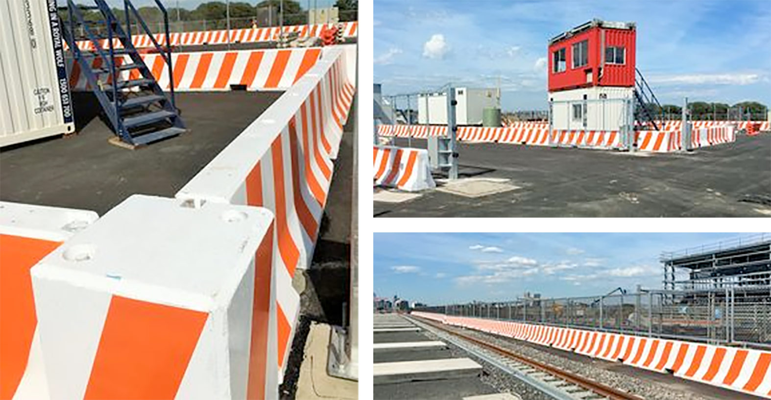 Custom T-Lok Barriers at Webb Dock project